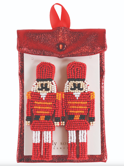 Nutcracker Red Earrings