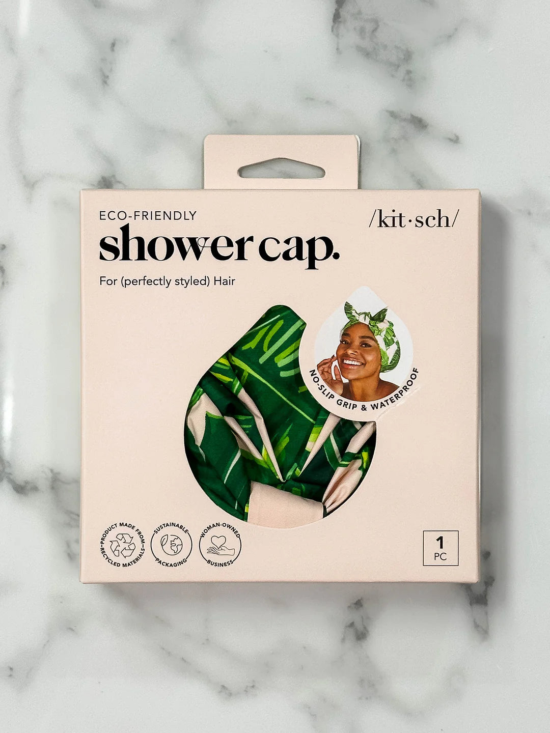 Luxury Shower Cap | Palm Leaves