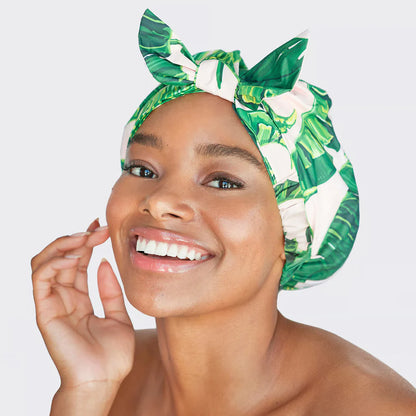 Luxury Shower Cap | Palm Leaves