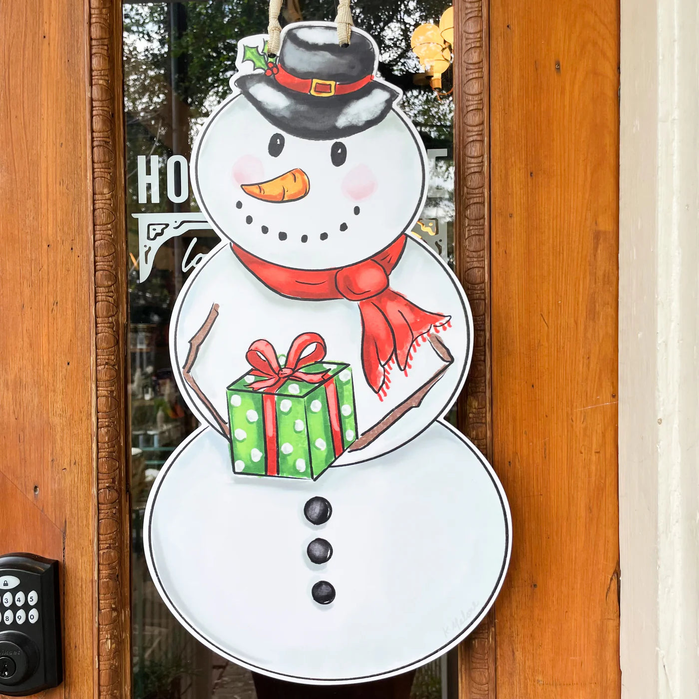 Pumpkin + Snowman | Double Sided Door Hanger