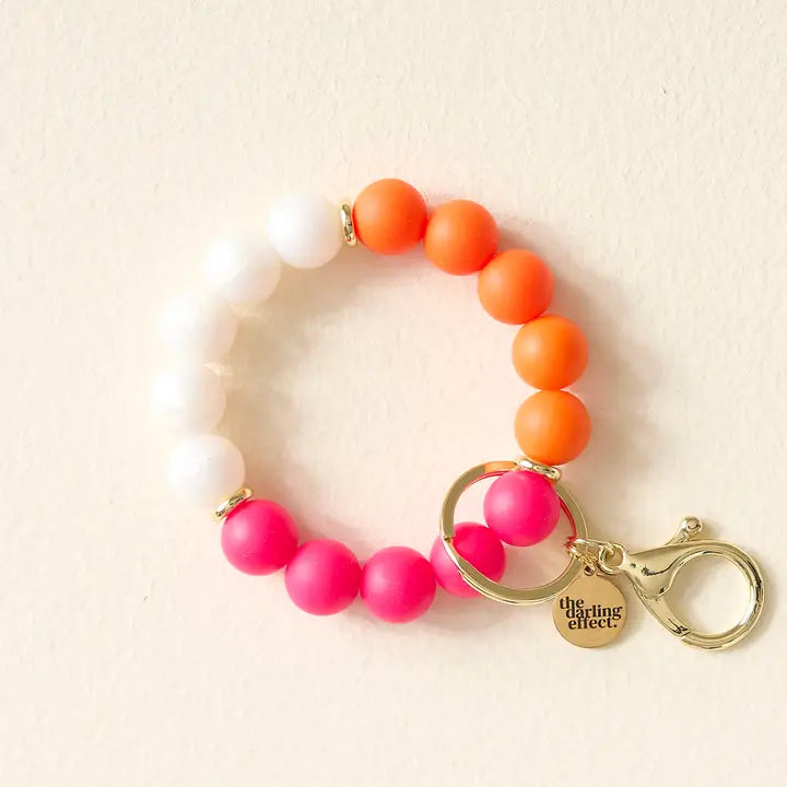 Silicone Beaded Keychain Wristlet