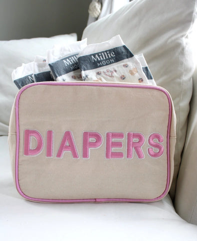 Diapers Canvas XL Pouch