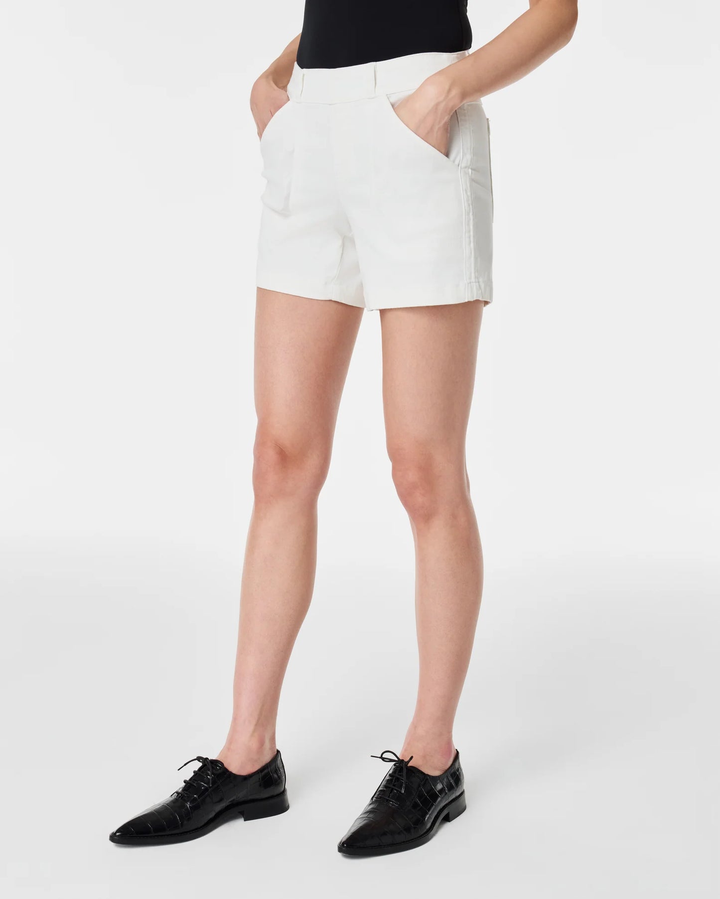 Spanx Twill Shorts 4" | Bright White