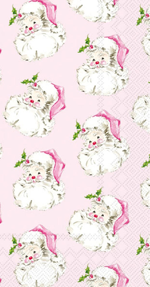 Pink Santa Napkin Set