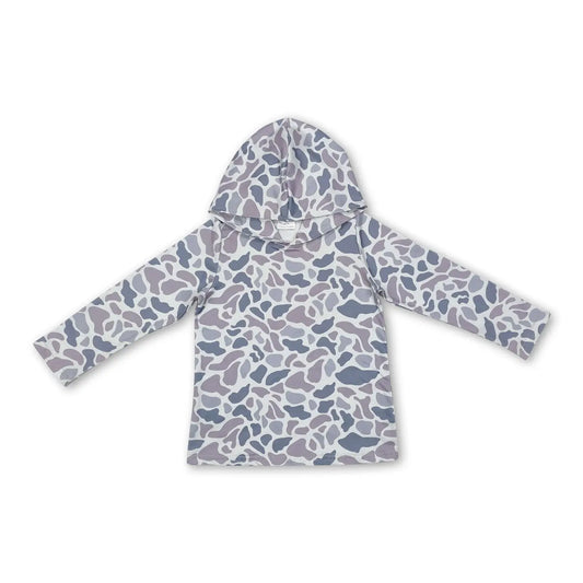 Grey Camo Kids Hoodie