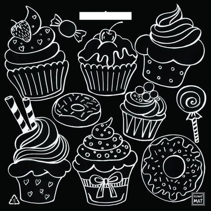 Funny Board | Cupcakes Blackboard Mat