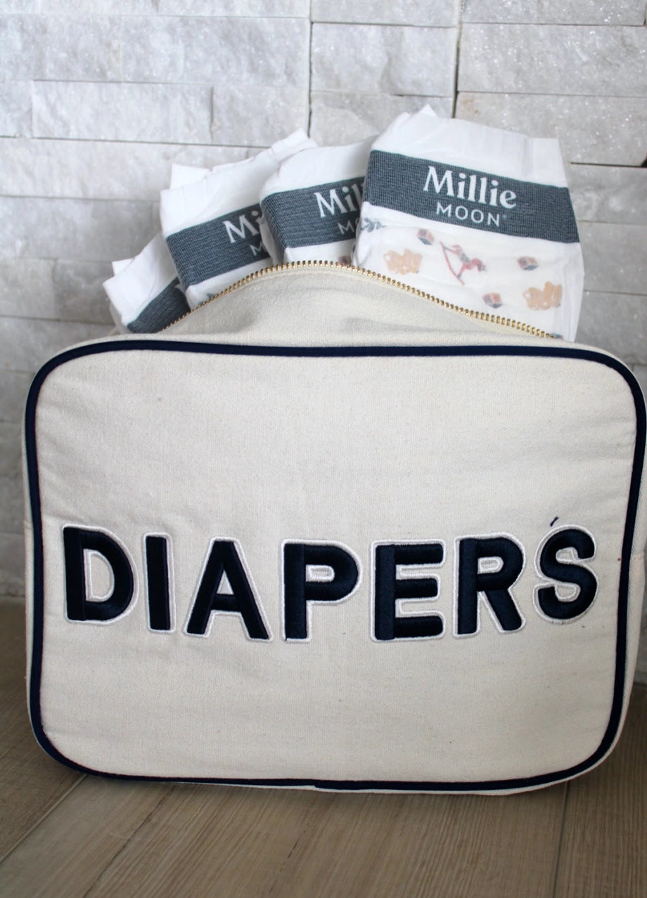 Diapers Canvas XL Pouch