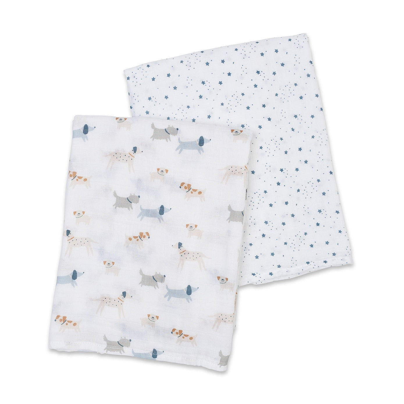 Lulujo Cotton Swaddle | Puppy Dogs & Stars