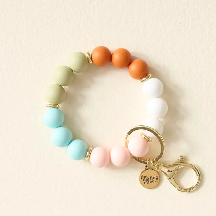 Silicone Beaded Keychain Wristlet