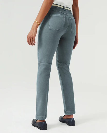 Spanx Twill Straight Leg Pant | Hazy Blue Grey