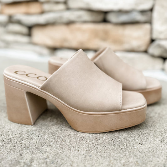 Monica Platform Sandal | Beige