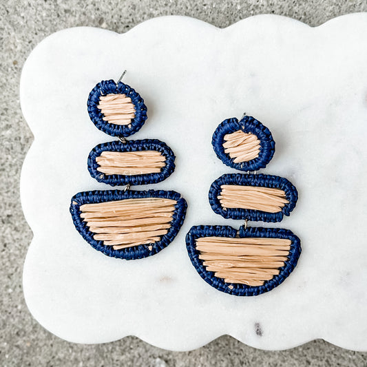 Corey Earrings | Navy