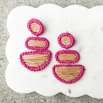 Corey Earrings | Hot Pink