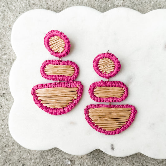 Corey Earrings | Hot Pink