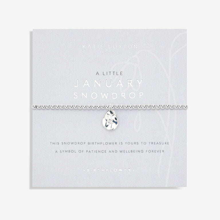 Birthflower A Little January Snowdrop Bracelet | Silver