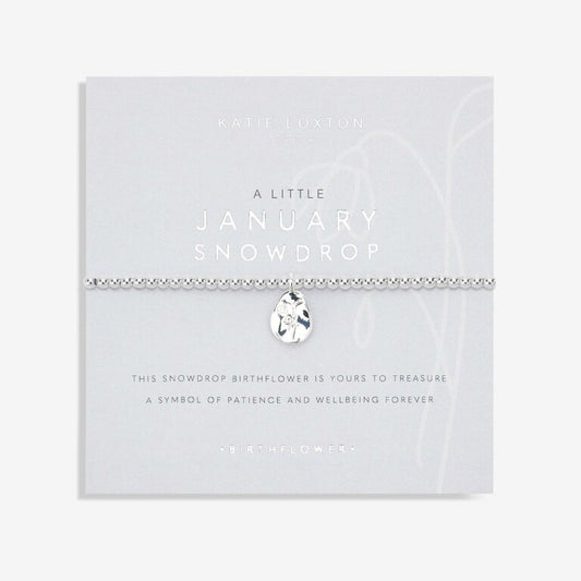 Birthflower A Little January Snowdrop Bracelet | Silver