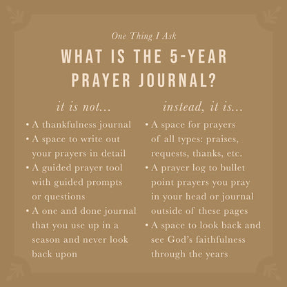 Edinburgh | One Thing I Ask 5-Year Prayer Journal