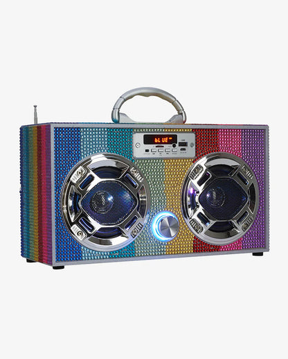 Rainbow Bling Boombox