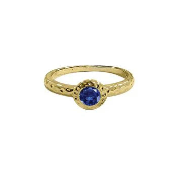 Hammered Birthstone Ring