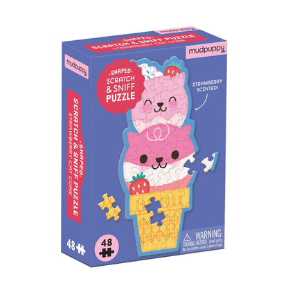 Strawberry Cat Cone Mini Puzzle