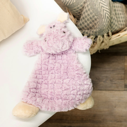 Harlow Hippo | Rattle Blankie