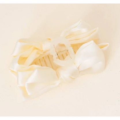 Satin Bow Claw Clip