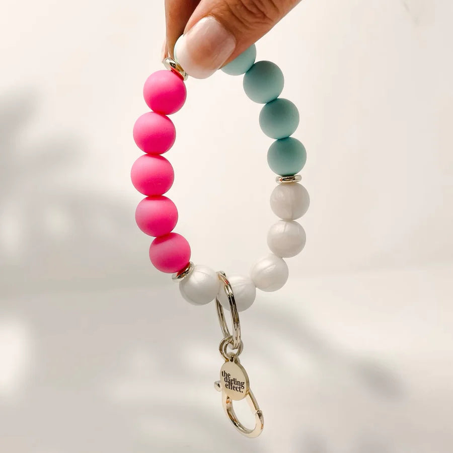 Silicone Beaded Keychain Wristlet