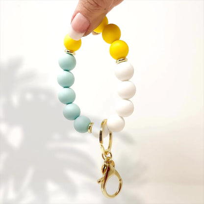 Silicone Beaded Keychain Wristlet