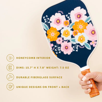 Pickleball Paddle | Bright + Bloomy Navy