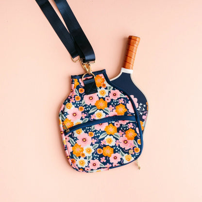 Pickleball Paddle Case | Bright + Bloomy Navy