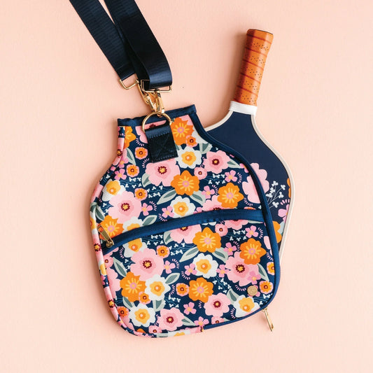 Pickleball Paddle Case | Bright + Bloomy Navy