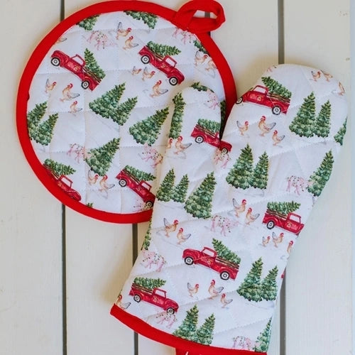 Red Truck Potholder Set