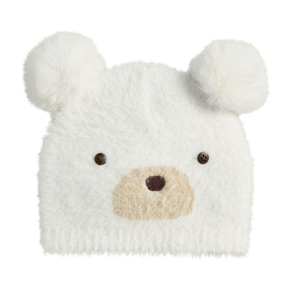 Fuzzy Bear Knit Hat