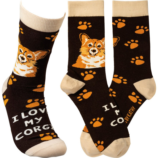 Love My Corgi Socks