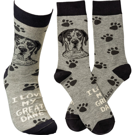 Love My Great Dane Socks