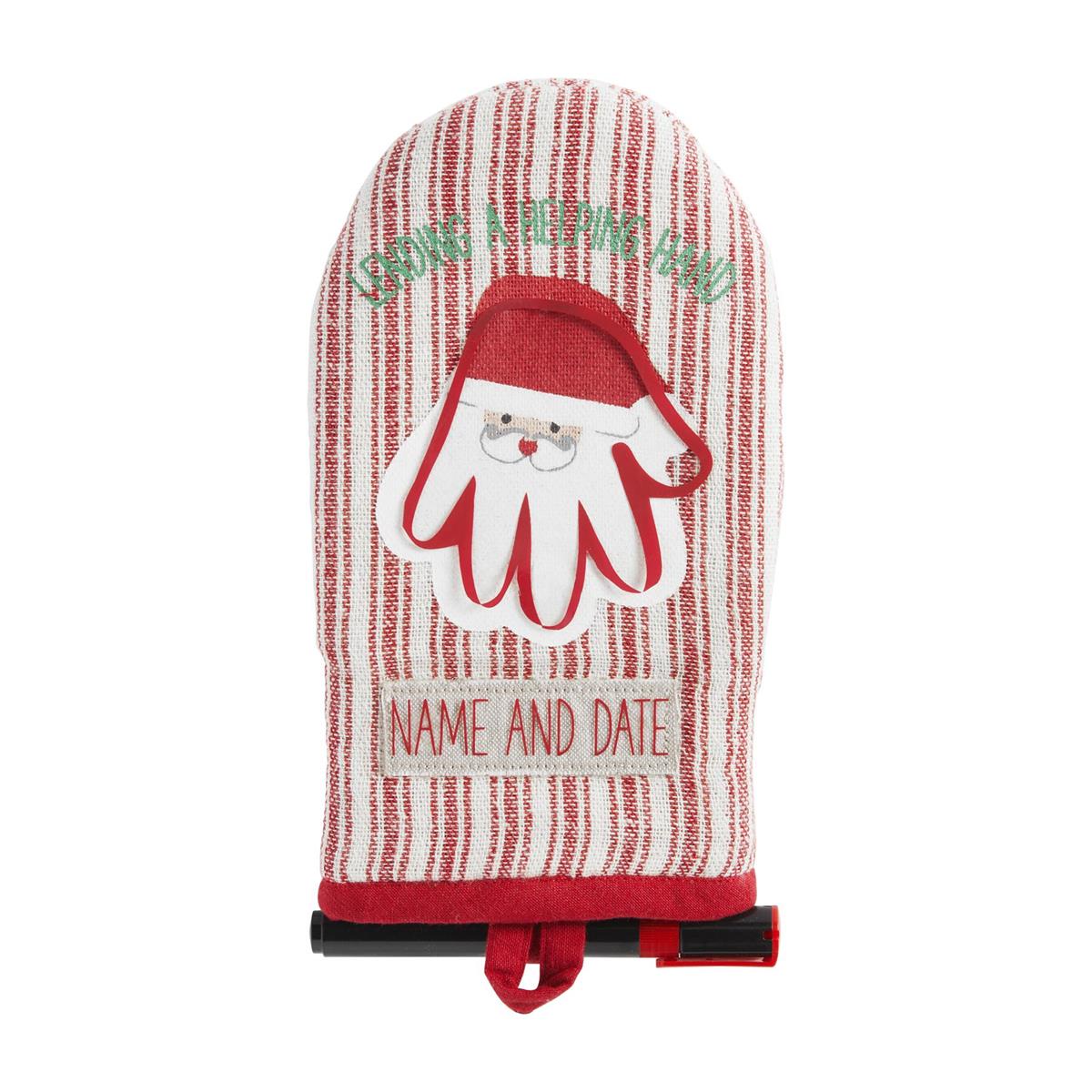 Santa Hand Oven Mitt Set