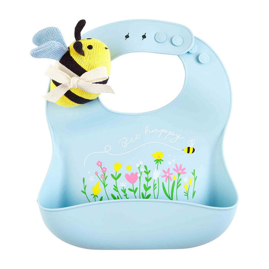 Bee Bib & Rattle Set