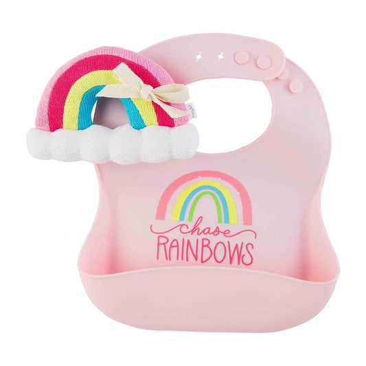 Rainbow Bib & Rattle Set