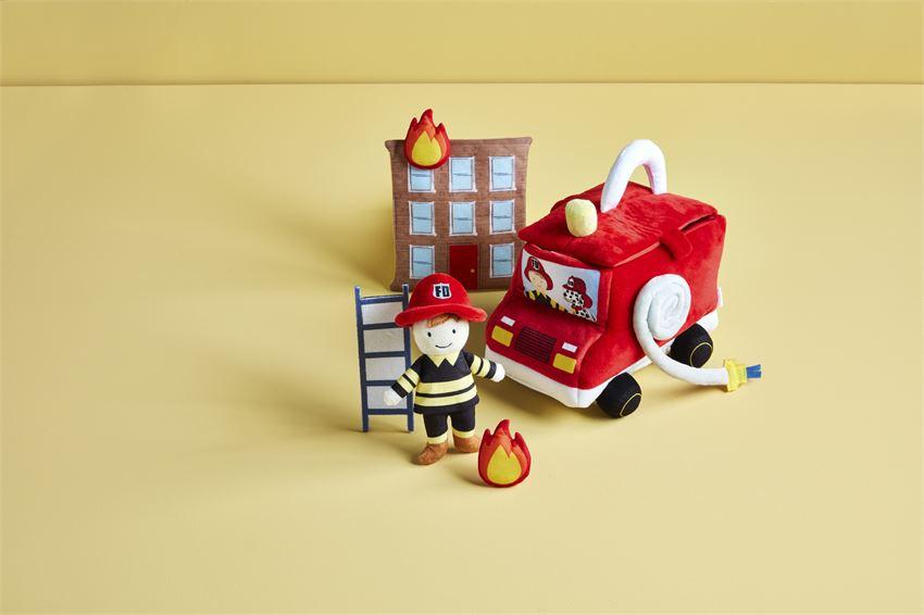 Fire Truck Plush Set