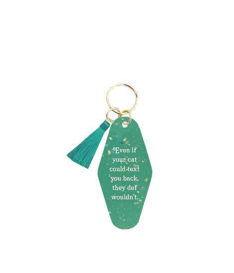 Cat Text Keychain