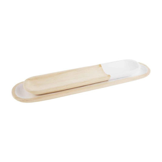 White Two-Tone Skinny Board Set