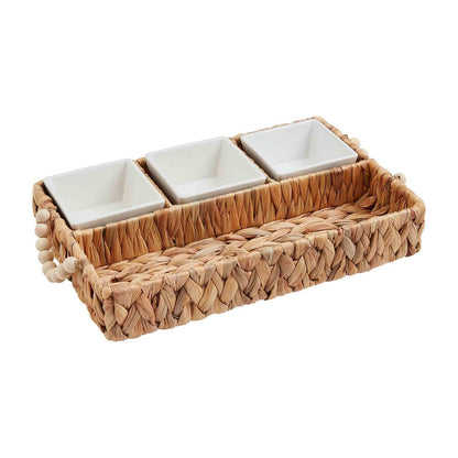 Woven Tray & Dip Set