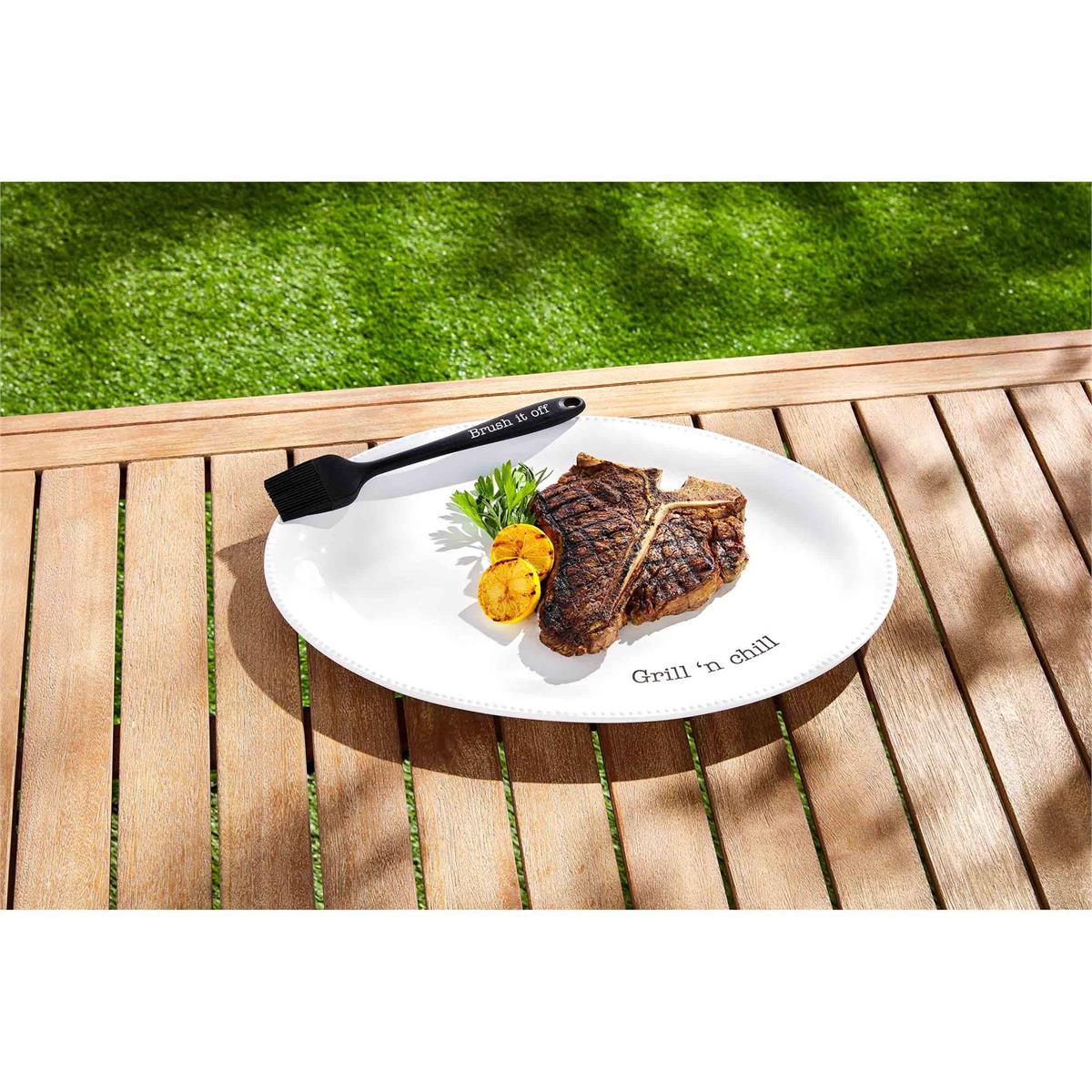 Grill Platter & Brush Set