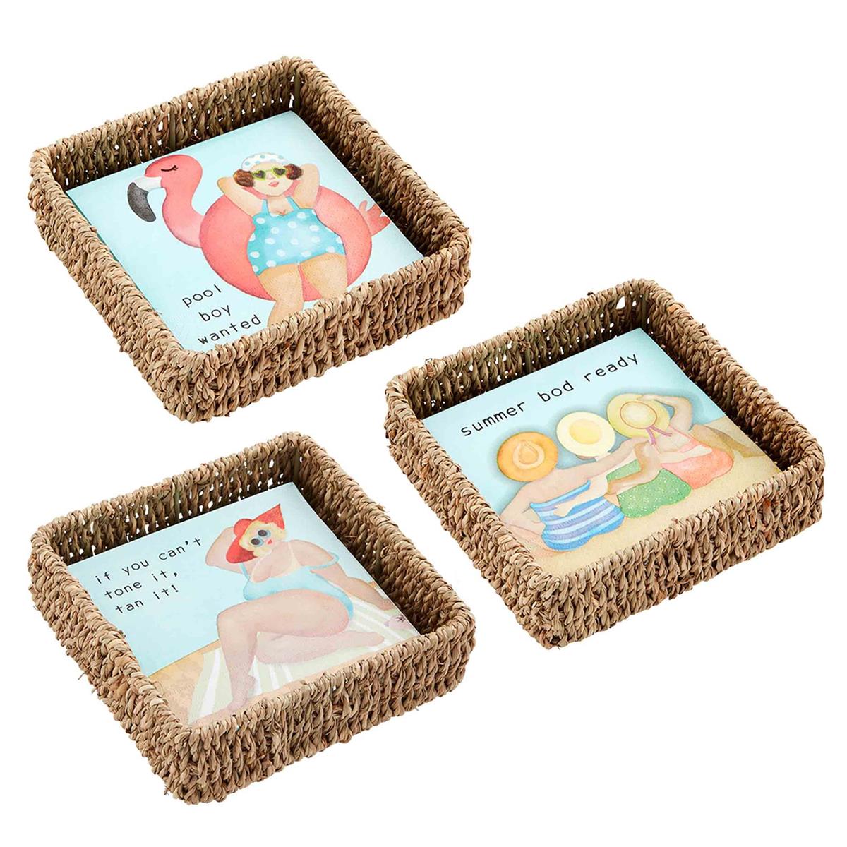 Pool Lady Napkin & Basket Sets