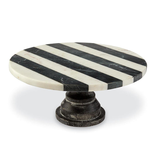 Black & White Marble Cake Pedestal