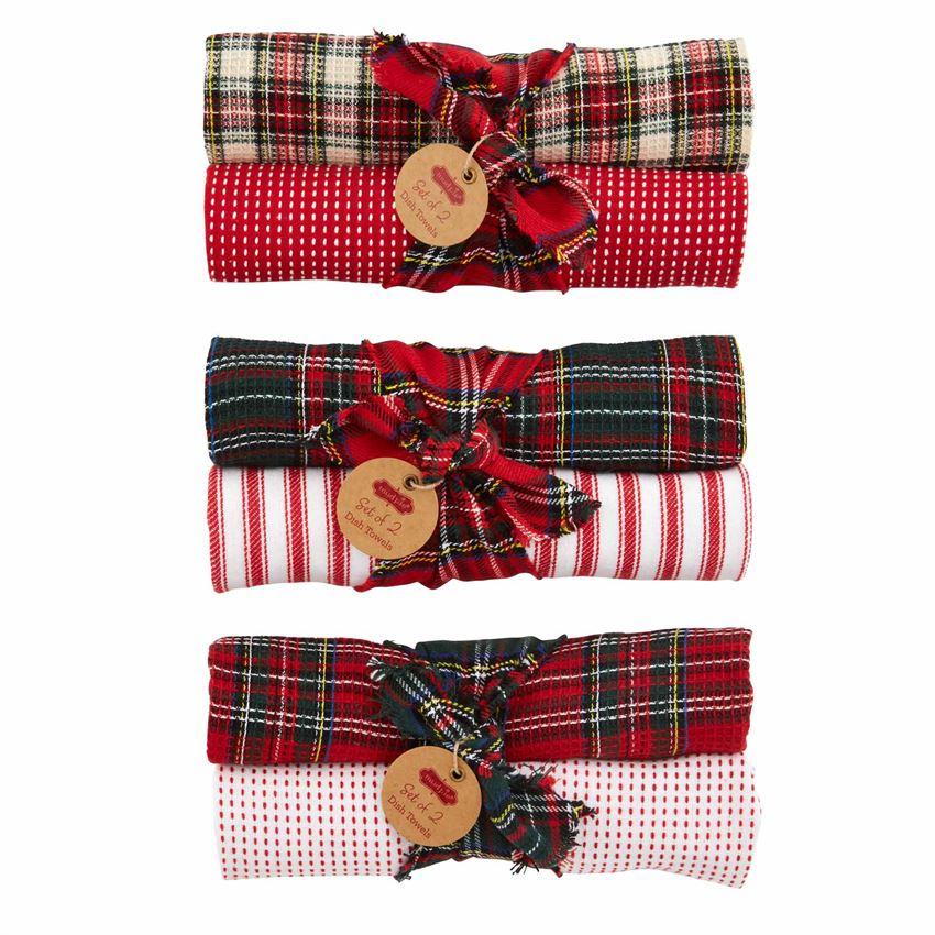 Plaid Waffle Towel Set