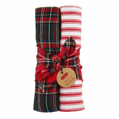 Plaid Waffle Towel Set