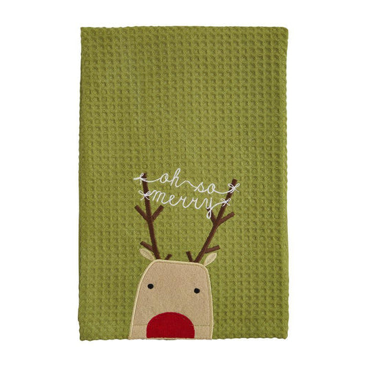 Reindeer Waffle Towel