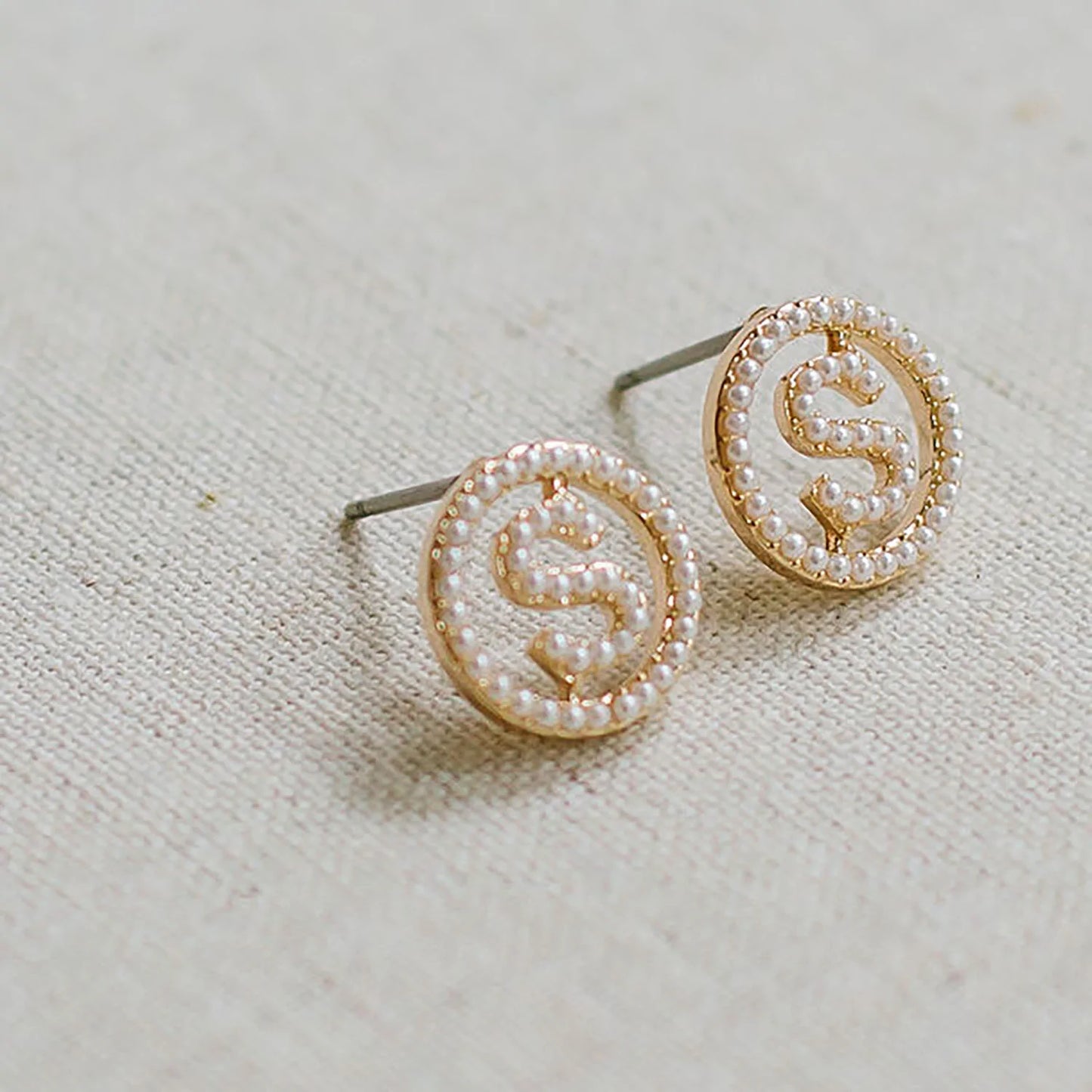 Luna Initial Earrings