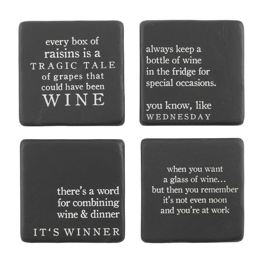 Wine Humor Coaster Set